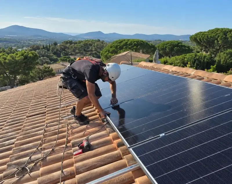 Installateur panneaux solaires Échalas — pose photovoltaïque sur toiture